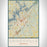 Gainesville Georgia Map Print Portrait Orientation in Woodblock Style With Shaded Background