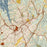 Gainesville Georgia Map Print in Woodblock Style Zoomed In Close Up Showing Details