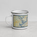 Left View Custom Gainesville Georgia Map Enamel Mug in Woodblock