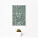 12x18 Gainesville Texas Map Print Portrait Orientation in Afternoon Style With Small Cactus Plant in White Planter