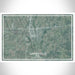 Gainesville Texas Map Print Landscape Orientation in Afternoon Style With Shaded Background