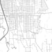Gainesville Texas Map Print in Classic Style Zoomed In Close Up Showing Details