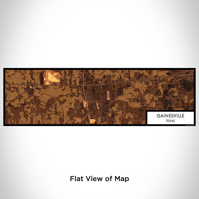 Flat View of Map Custom Gainesville Texas Map Enamel Mug in Ember