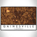 Gainesville Texas Map Print Landscape Orientation in Ember Style With Shaded Background
