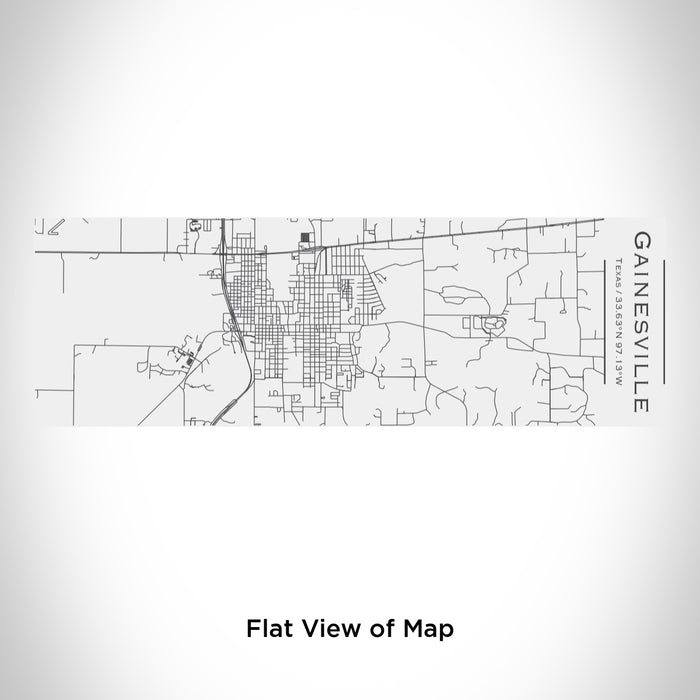 Rendered View of Gainesville Texas Map Engraving on 10oz Stainless Steel Insulated Cup with Sliding Lid in White