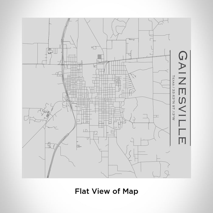 Rendered View of Gainesville Texas Map Engraving on 17oz Stainless Steel Insulated Tumbler