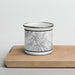 Front View Custom Gaithersburg Maryland Map Enamel Mug in Classic on Cutting Board