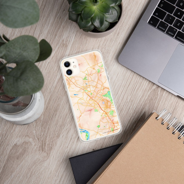 Custom Gaithersburg Maryland Map Phone Case in Watercolor