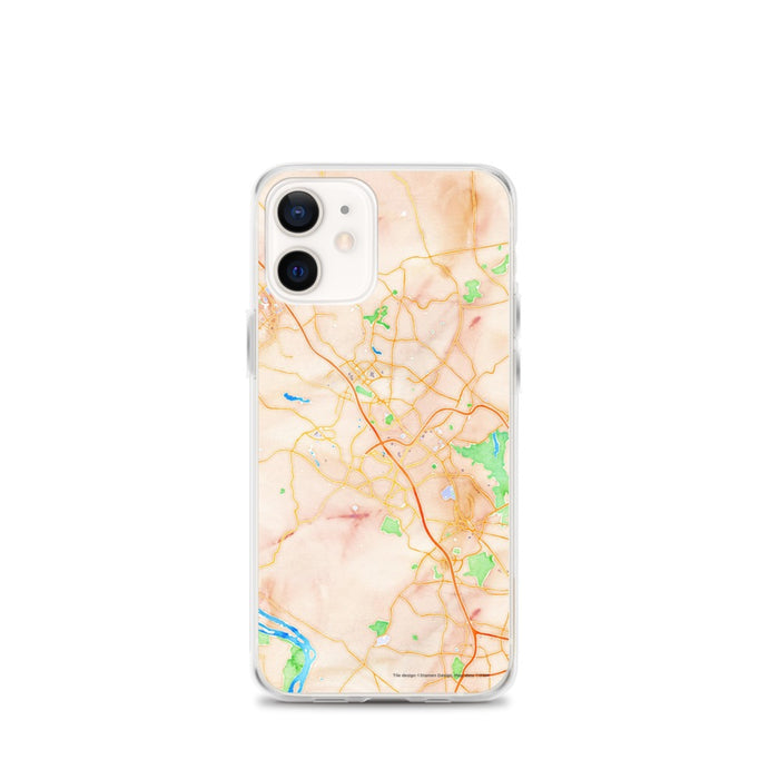Custom Gaithersburg Maryland Map iPhone 12 mini Phone Case in Watercolor