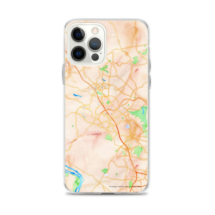 Custom Gaithersburg Maryland Map iPhone 12 Pro Max Phone Case in Watercolor