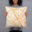 Person holding 18x18 Custom Gaithersburg Maryland Map Throw Pillow in Watercolor