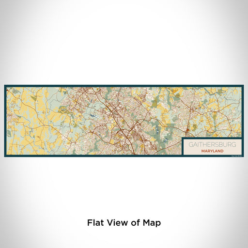 Flat View of Map Custom Gaithersburg Maryland Map Enamel Mug in Woodblock
