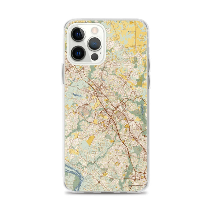 Custom Gaithersburg Maryland Map iPhone 12 Pro Max Phone Case in Woodblock