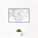 12x18 Galax Virginia Map Print Landscape Orientation in Classic Style With Small Cactus Plant in White Planter