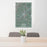 24x36 Galax Virginia Map Print Portrait Orientation in Afternoon Style Behind 2 Chairs Table and Potted Plant