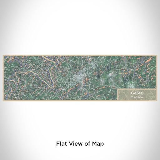 Flat View of Map Custom Galax Virginia Map Enamel Mug in Afternoon