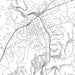 Galax Virginia Map Print in Classic Style Zoomed In Close Up Showing Details