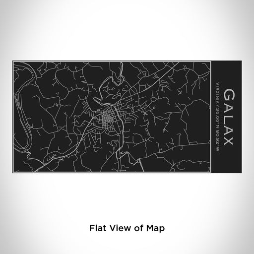 Rendered View of Galax Virginia Map Engraving on 17oz Stainless Steel Insulated Cola Bottle in Black