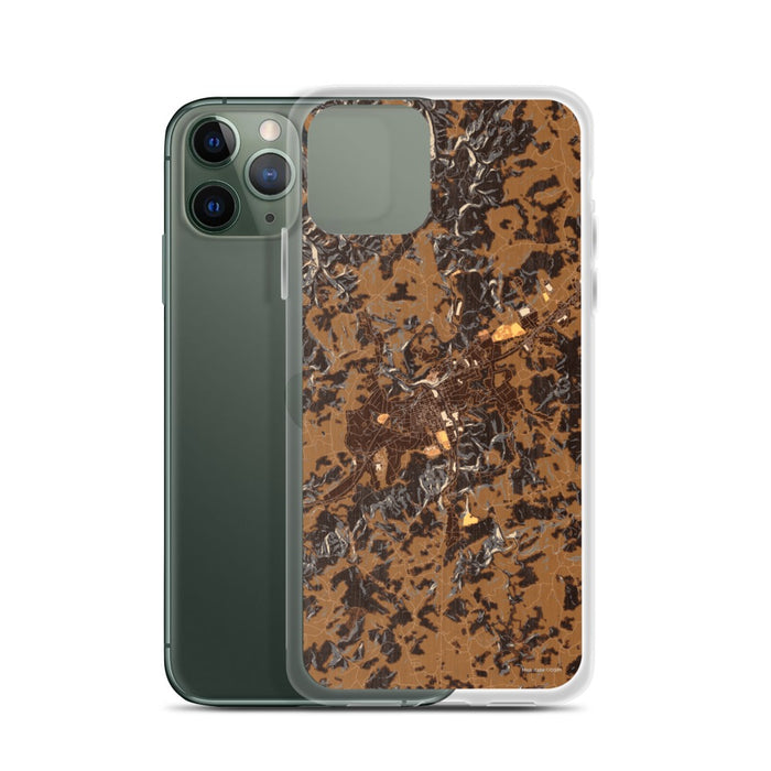 Custom Galax Virginia Map Phone Case in Ember