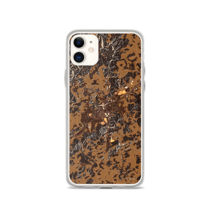 Custom iPhone 11 Galax Virginia Map Phone Case in Ember