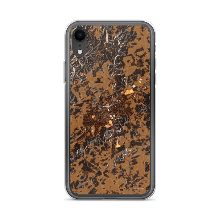 Custom iPhone XR Galax Virginia Map Phone Case in Ember