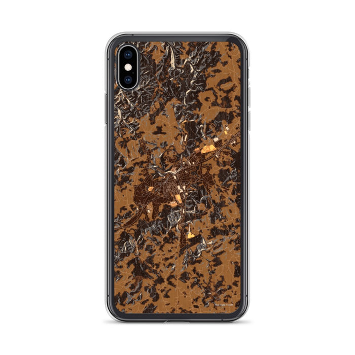 Custom iPhone XS Max Galax Virginia Map Phone Case in Ember