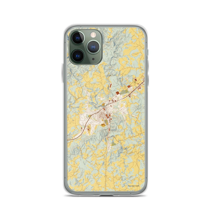 Custom iPhone 11 Pro Galax Virginia Map Phone Case in Woodblock