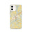Custom iPhone 12 Galax Virginia Map Phone Case in Woodblock