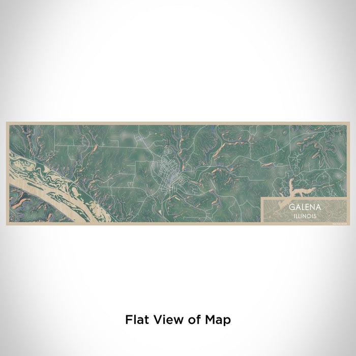Flat View of Map Custom Galena Illinois Map Enamel Mug in Afternoon