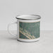 Left View Custom Galena Illinois Map Enamel Mug in Afternoon