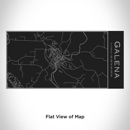 Rendered View of Galena Illinois Map Engraving on 17oz Stainless Steel Insulated Cola Bottle in Black