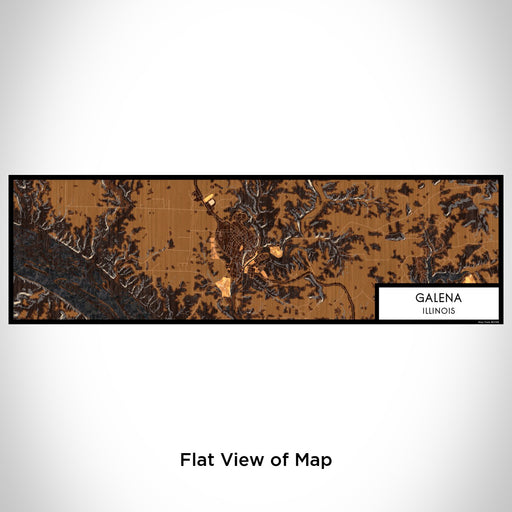 Flat View of Map Custom Galena Illinois Map Enamel Mug in Ember