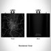 Rendered View of Galena Illinois Map Engraving on 6oz Stainless Steel Flask in Black