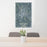 24x36 Galesburg Illinois Map Print Portrait Orientation in Afternoon Style Behind 2 Chairs Table and Potted Plant