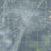 Galesburg Illinois Map Print in Afternoon Style Zoomed In Close Up Showing Details