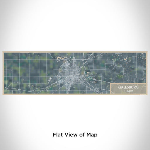 Flat View of Map Custom Galesburg Illinois Map Enamel Mug in Afternoon