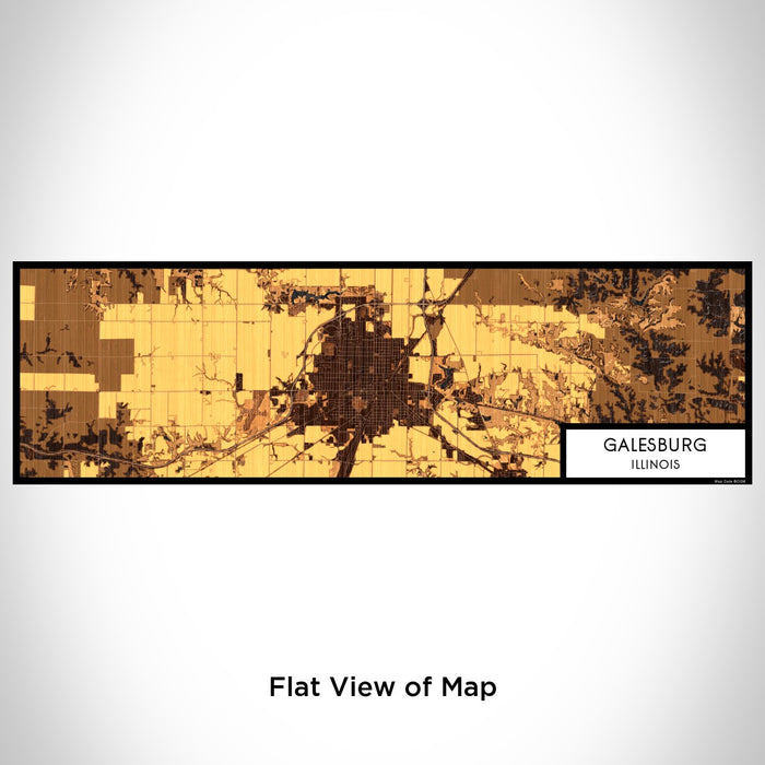 Flat View of Map Custom Galesburg Illinois Map Enamel Mug in Ember