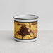 Front View Custom Galesburg Illinois Map Enamel Mug in Ember