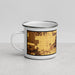 Left View Custom Galesburg Illinois Map Enamel Mug in Ember
