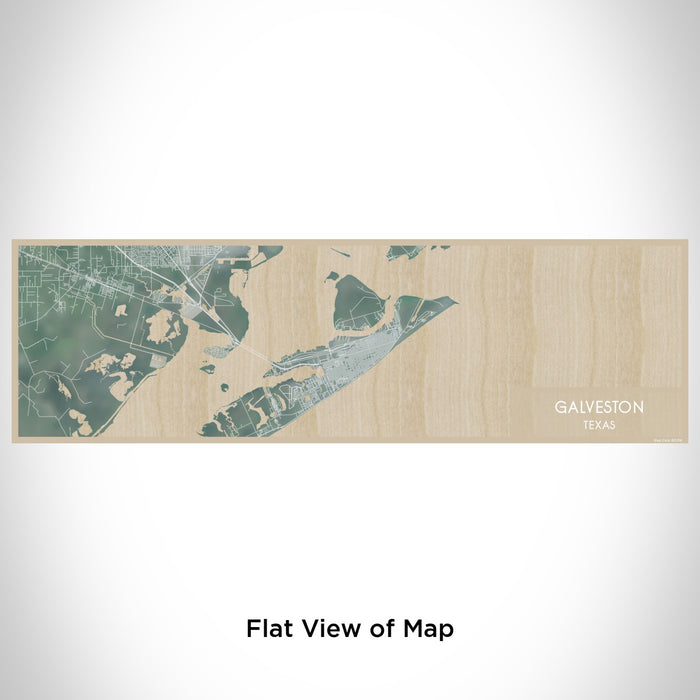 Flat View of Map Custom Galveston Texas Map Enamel Mug in Afternoon