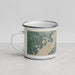 Left View Custom Galveston Texas Map Enamel Mug in Afternoon