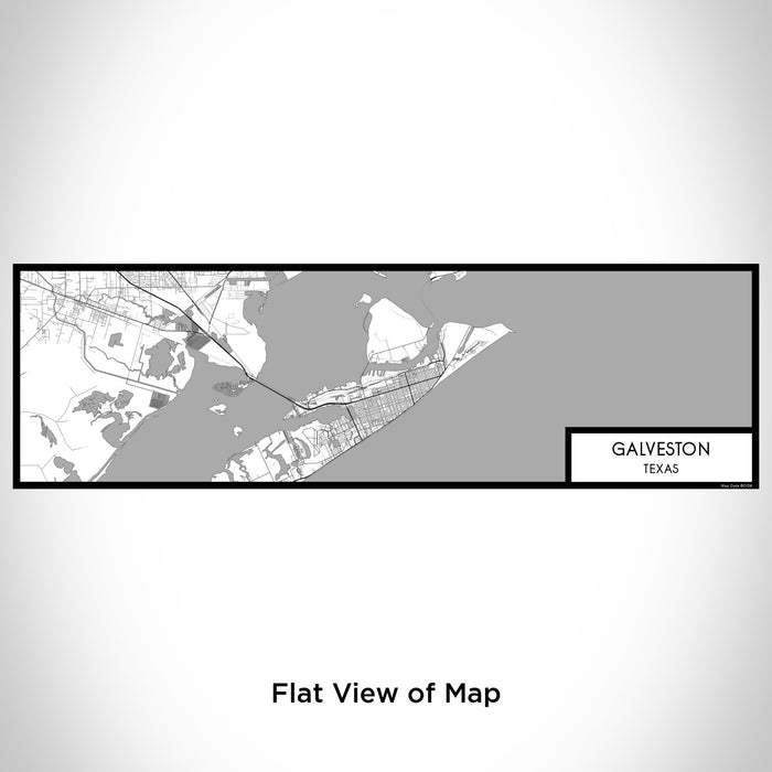 Flat View of Map Custom Galveston Texas Map Enamel Mug in Classic