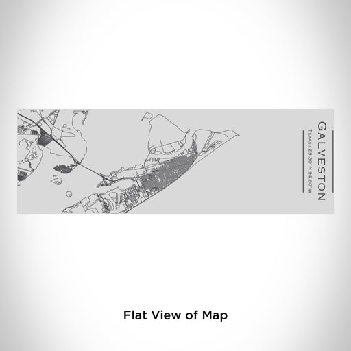 Rendered View of Galveston Texas Map Engraving on 10oz Stainless Steel Insulated Cup with Sipping Lid