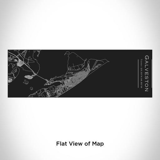 Rendered View of Galveston Texas Map Engraving on 10oz Stainless Steel Insulated Cup with Sliding Lid in Black