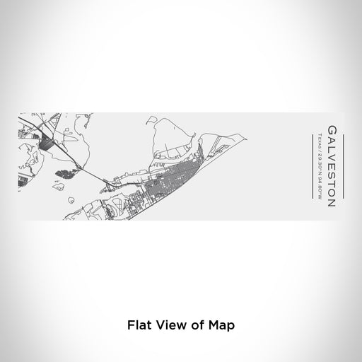 Rendered View of Galveston Texas Map Engraving on 10oz Stainless Steel Insulated Cup with Sliding Lid in White