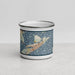 Front View Custom Galveston Texas Map Enamel Mug in Woodblock