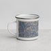 Left View Custom Gannett Peak Wyoming Map Enamel Mug in Afternoon