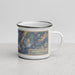 Right View Custom Gannett Peak Wyoming Map Enamel Mug in Afternoon