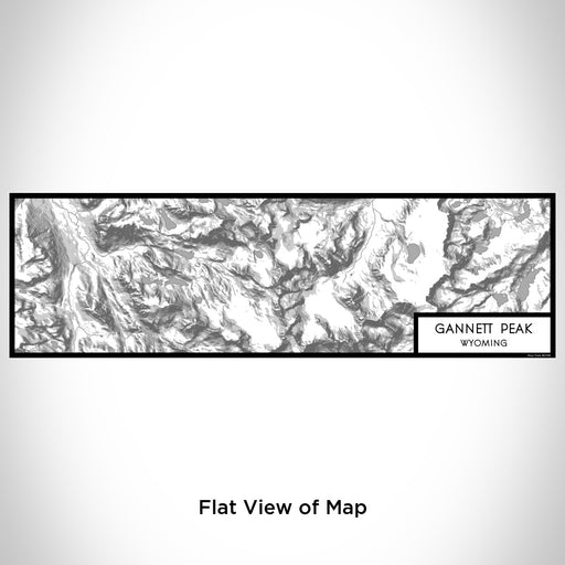 Flat View of Map Custom Gannett Peak Wyoming Map Enamel Mug in Classic