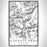 Gannett Peak Wyoming Map Print Portrait Orientation in Classic Style With Shaded Background